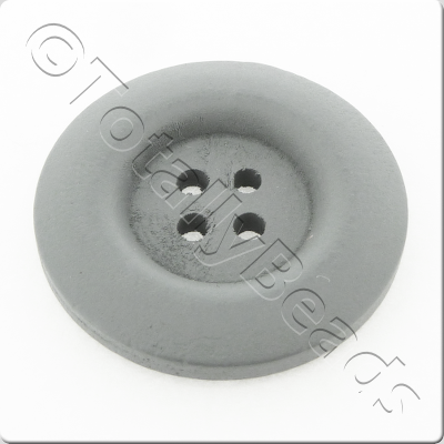 Wooden Button 30mm - Grey