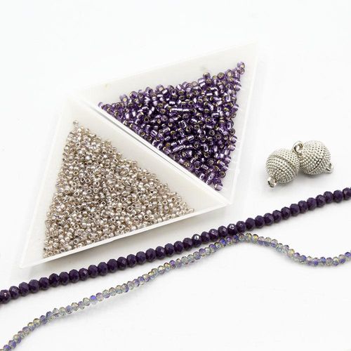 BC 2023 WK 3: Cubic Right Angle Weave   Tanzanite Storm 3x4mm for jewellery making