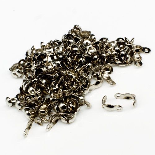 Calotte with Loop 50pcs   Dark Silver Plated 3mm for jewellery making
