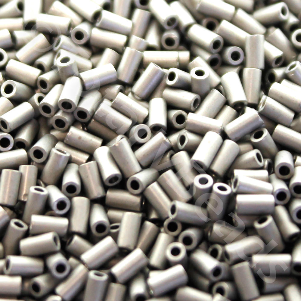 Toho 3mm Bugle Seed Beads 10g - Metallic Frost Ant. Silver