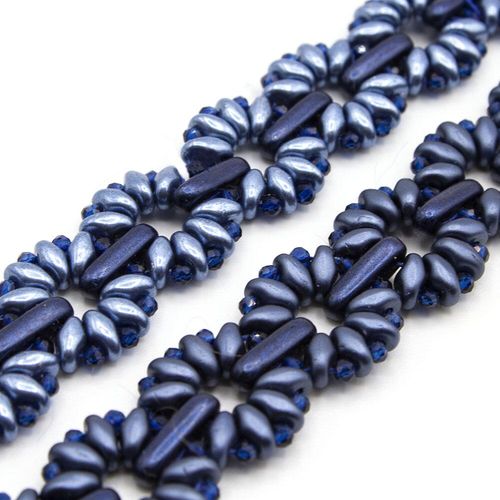 Marguerite Bracelet Makes 2 bluestone navy bracelet making kit — DIY set with beads and instructions for creating handmade jewelry