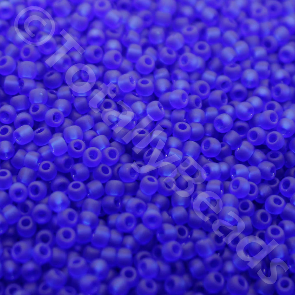Toho Size 11 Seed Beads 10g - Trans Frost Dk Sapphire