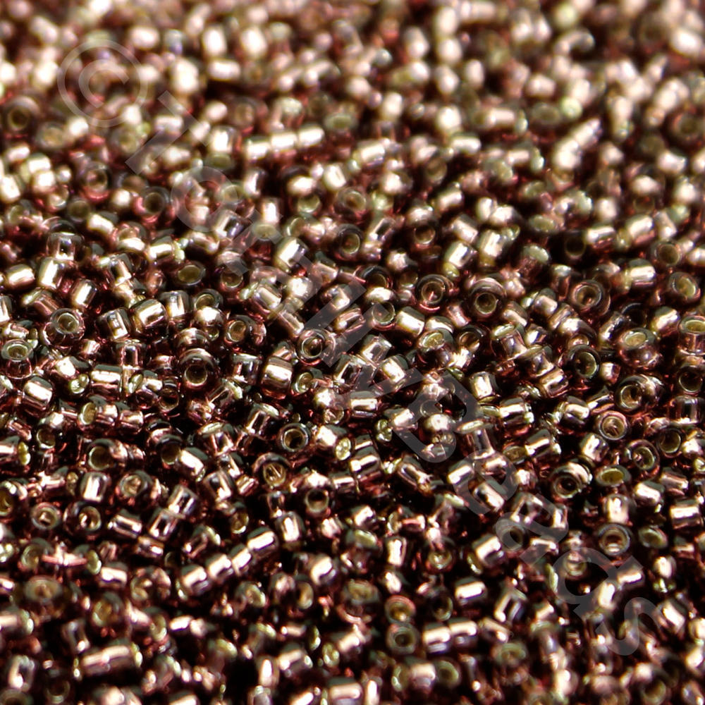 Toho Size 15 Seed Beads 10g - Silver Lined Med Amethyst