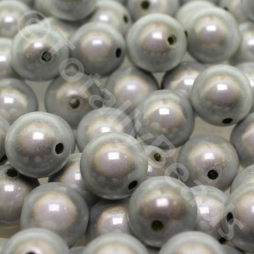14mm Miracle acrylic round beads 14mm round white 16pcs — pack of 16, reflective 3D-effect beads ideal for jewelry making, crafts, and de…