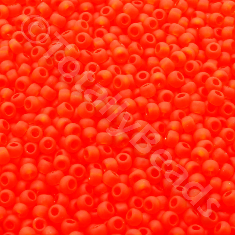 Toho Size 11 Seed Beads 10g - Trans Frost Light Siam Ruby