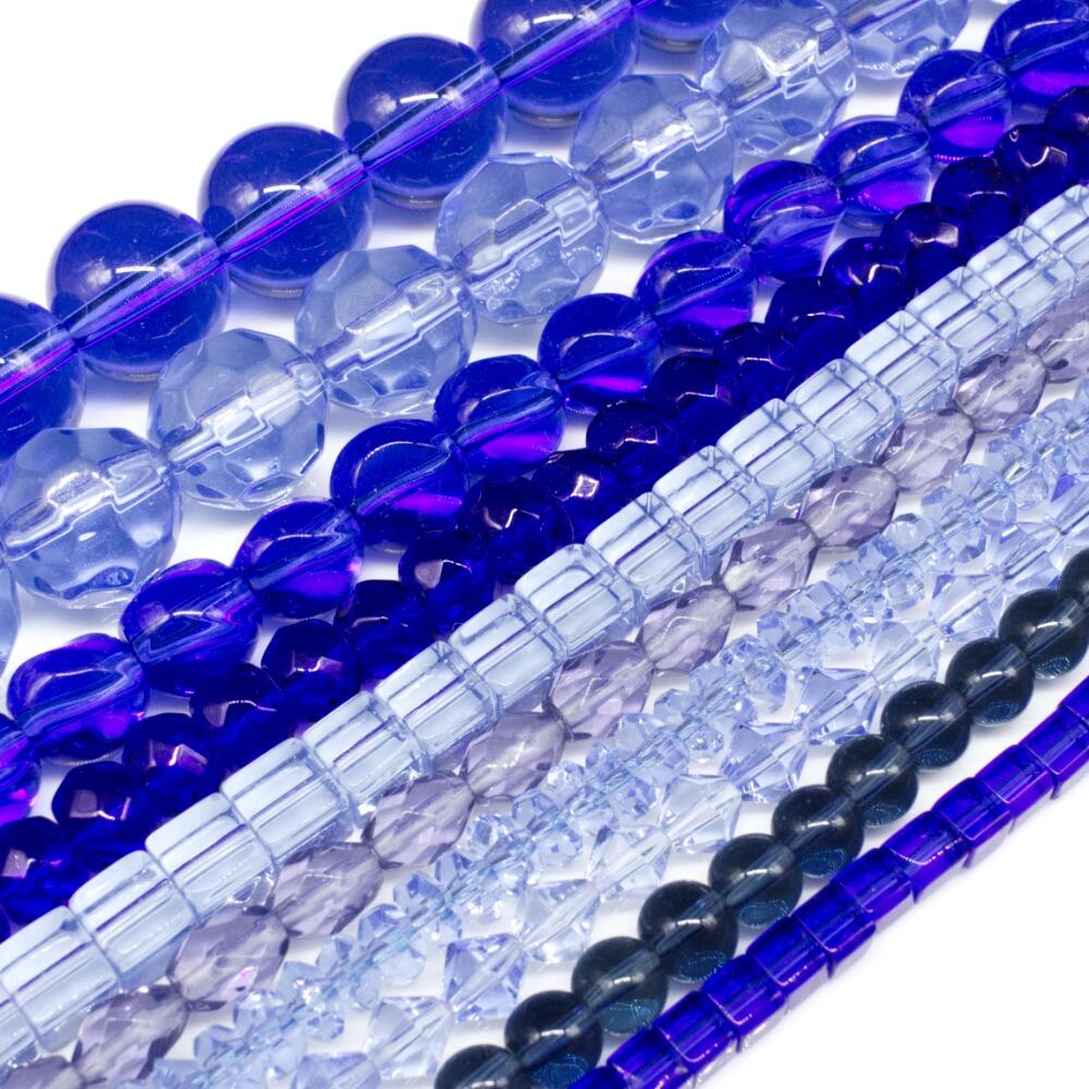 Glass Beads Blue Variety Pack Totally Beads