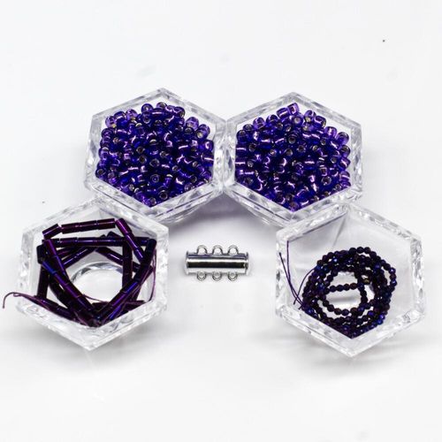 BC WK 24 Tubular Bracelet   Purple 5mm for jewellery making
