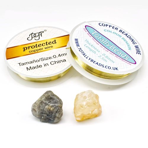 BC 2023 WK 33: Rock Pendant   Citrine & Labradorite 4mm for jewellery making