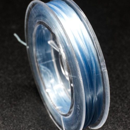 Elastic Flat 0.5mm 10 Metres   Baby Blue for jewellery making