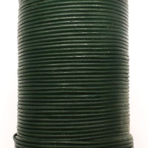 Leather Cord 1.5mm   Dark Green 1 Metre for jewellery making