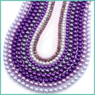 Glass Pearl & Crystal Bundles