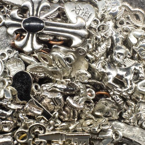 Metal Alloy Charms Antique Silver Mix 40g 25mm for jewellery making