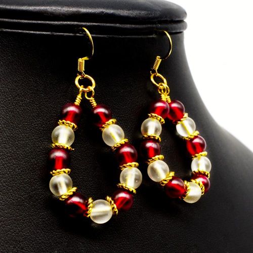 Chloe Earrings 2 Pairs cherryade earring making kit — DIY set with beads and instructions for creating handmade jewelry