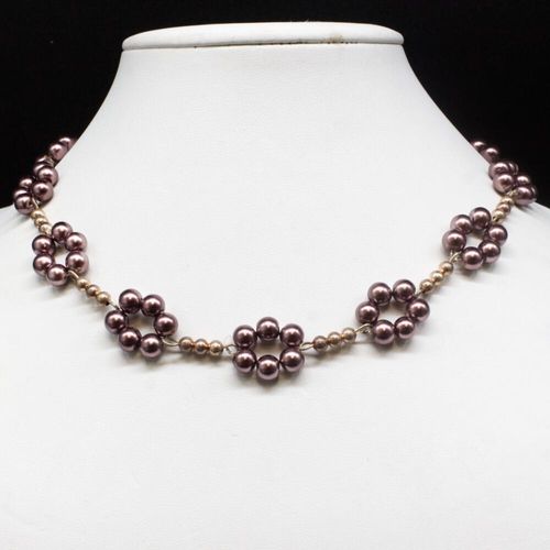 Daisy Chain Necklace mahogany rose necklace making kit — DIY set with beads and instructions for creating handmade jewelry