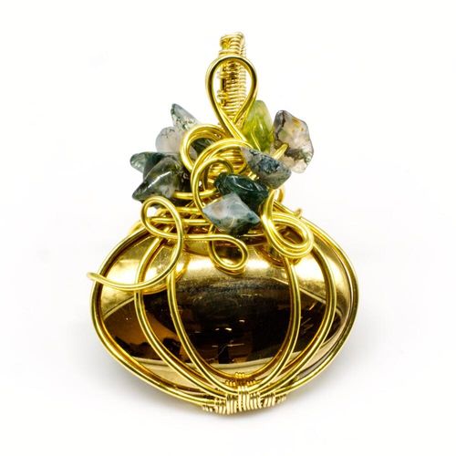 Pumpkin Necklace champagne gold necklace making kit — DIY set with beads and instructions for creating handmade jewelry