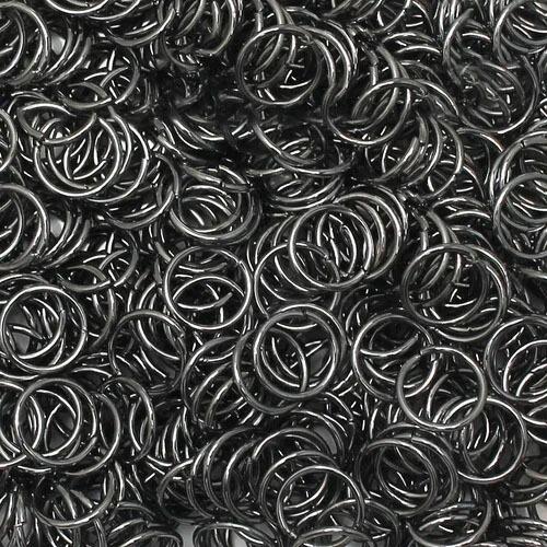 Jump Rings 9x1mm 85pcs   Black Plated for jewellery making
