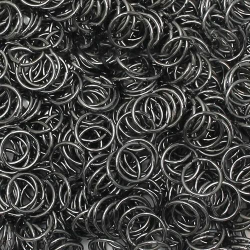 Jump Rings 9x1mm 85pcs   Black Plated for jewellery making