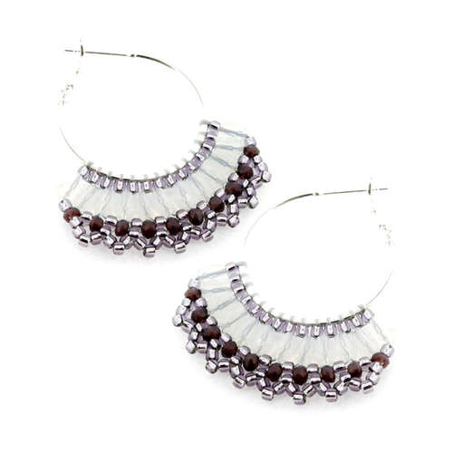 Florence Earring Pack silver & crystal opal earring making kit — DIY set with beads and instructions for creating handmade jewelry