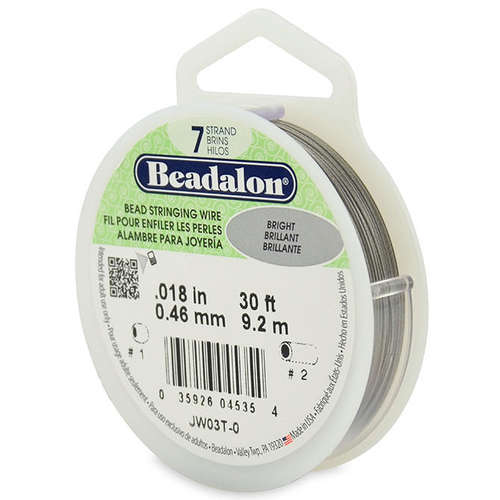 Beadalon 7 Strand Flexible Beading Wire Bright 0.018 100ft