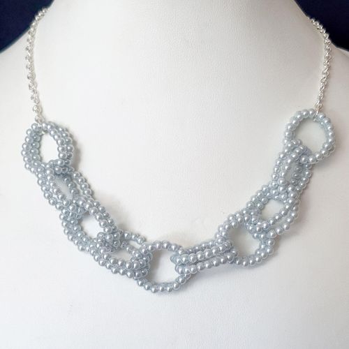 Juno Looped Pearl Necklace pastel purple necklace making kit — DIY set with beads and instructions for creating handmade jewelry
