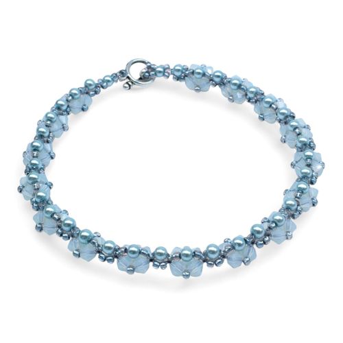 Kassia Diamond Bracelet Makes 2 silver cloud bracelet making kit — DIY set with beads and instructions for creating handmade jewelry