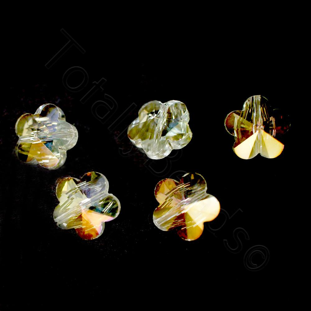Crystal Flower - Lemon 14x14mm 8pcs