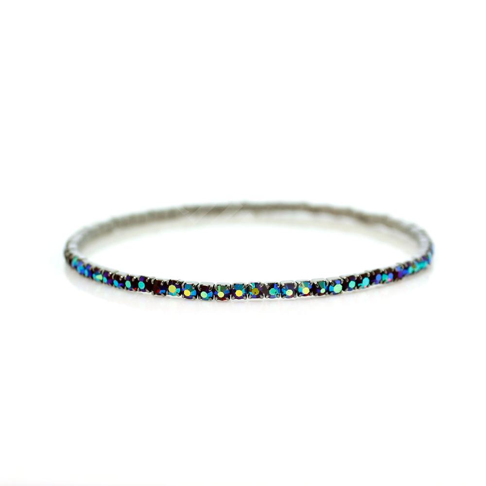 Crystal Bangle - Black with Red Green combi