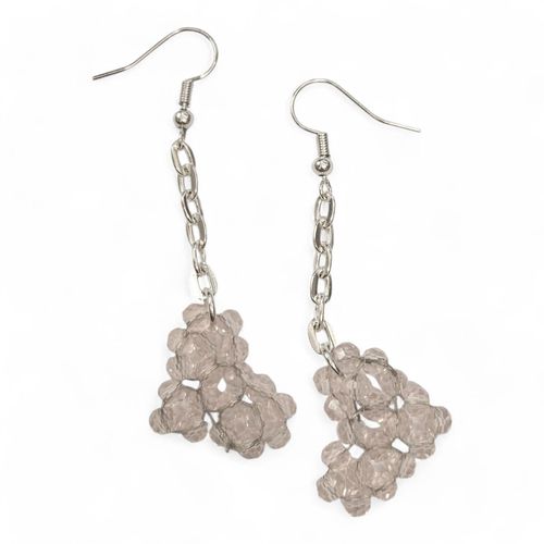 Beaded Crystal Hearts Jewellery pink jewelry making kit — DIY set with beads and instructions for creating handmade jewelry
