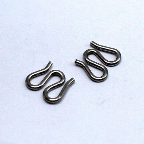 W Hook Clasp 10mm Black   5pcs for jewellery making
