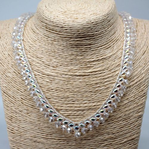 Gemma Necklace crystal ab necklace making kit — DIY set with beads and instructions for creating handmade jewelry