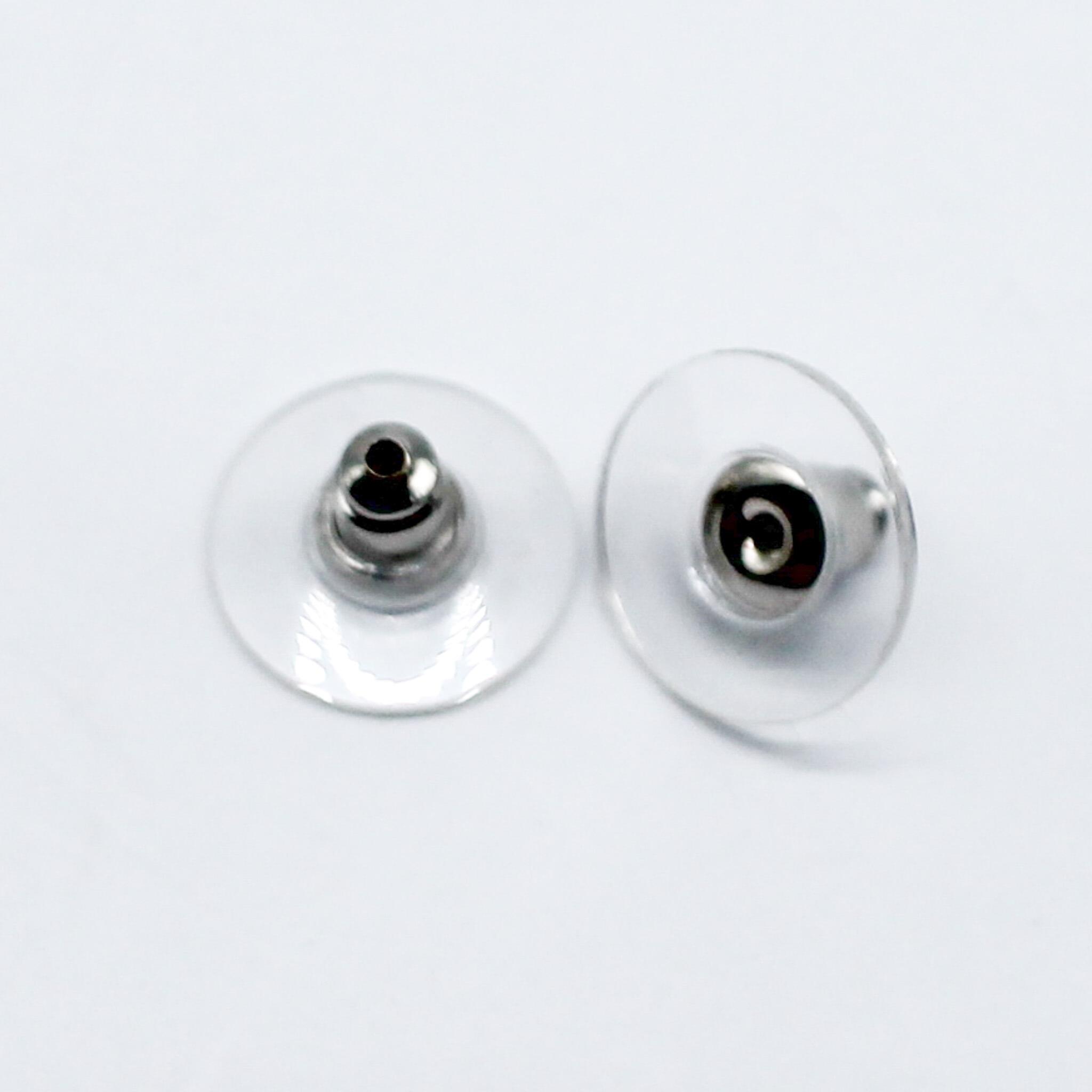 Earring Stopper Acrylic with Stud 12mm   10 Pairs for jewellery making