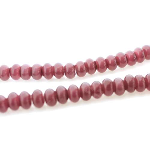Cats Eye Beads - Rondelles 8x5mm - Amethyst