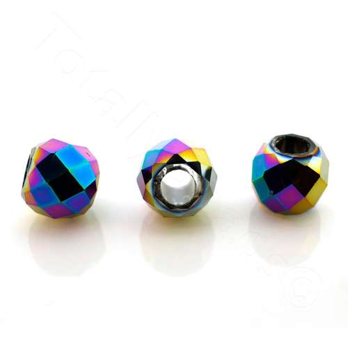 Crystal Large Hole Bead - Rainbow 13mm