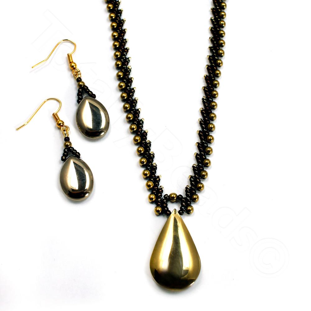 Anastasia Necklace Kit champagne gold necklace making kit — DIY set with beads and instructions for creating handmade jewelry