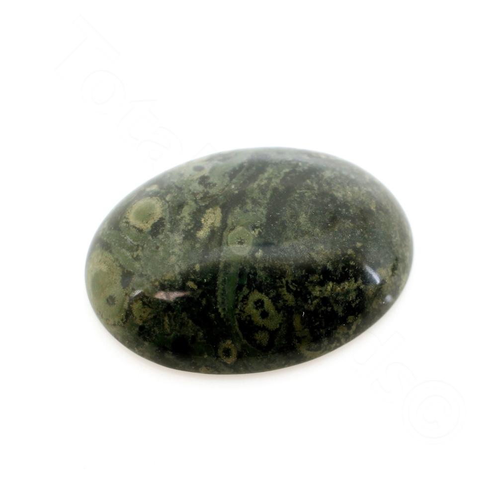 Gemstone Oval Cabochon - Green Eye Stone 30mm