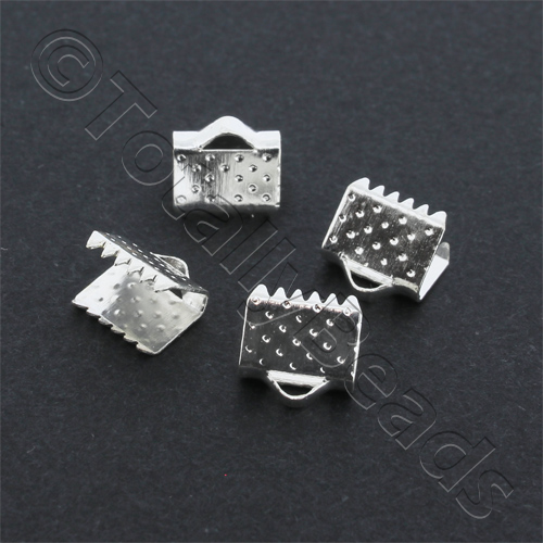 Crimp Connector 8mm - Silver Plated 20pcs
