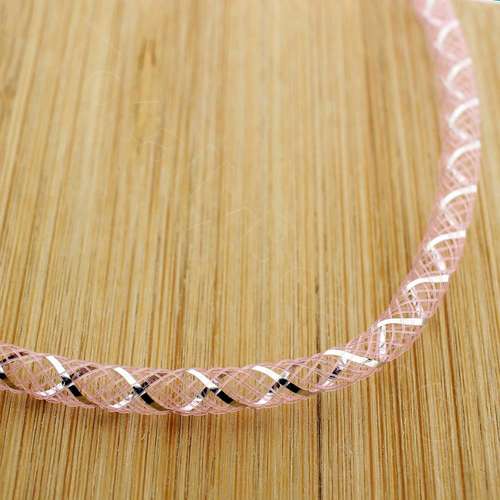 Wondertube Sparkle Mesh Necklace - Pink