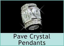 Pave Crystal Pendants Beads