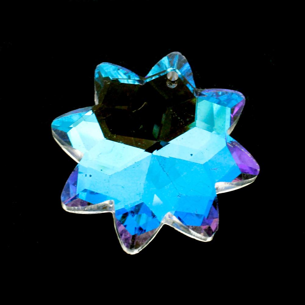 Crystal Pendant - Star 30mm - 8 Point Crystal B