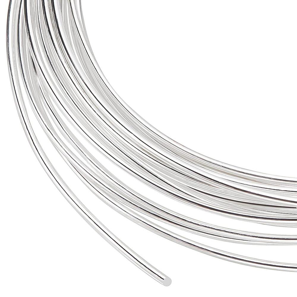 Copper Wire 1.25mm Silver   1 Metre for jewellery making
