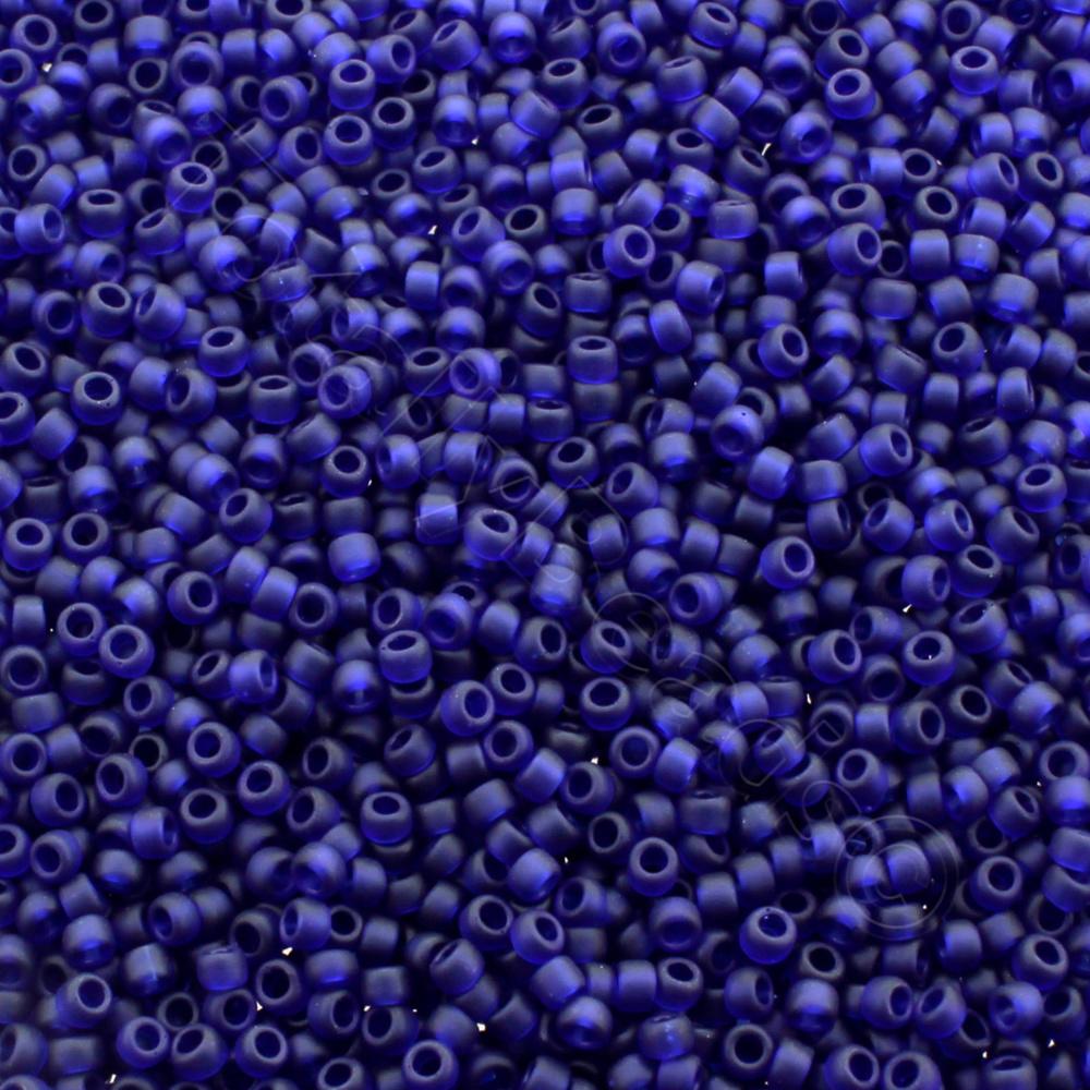 Toho Size 15 Seed Beads 10g - Frosted Cobalt