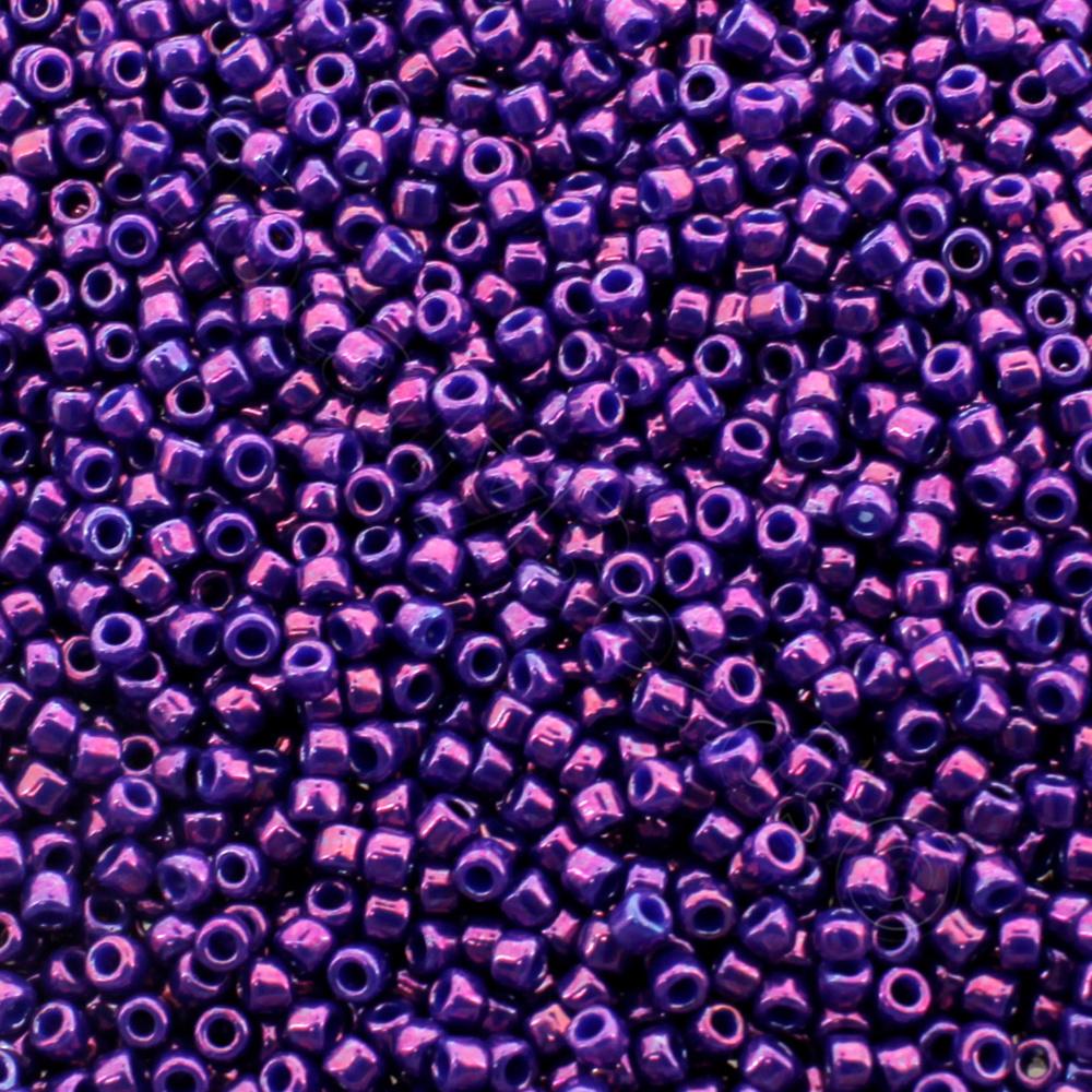 Toho Size 15 Seed Beads 5g - Metallic Grape