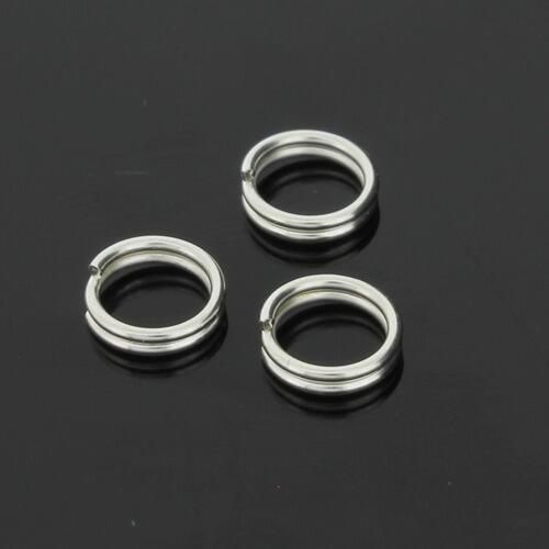 Split Rings 6mm 120pcs   Silver Plated for jewellery making
