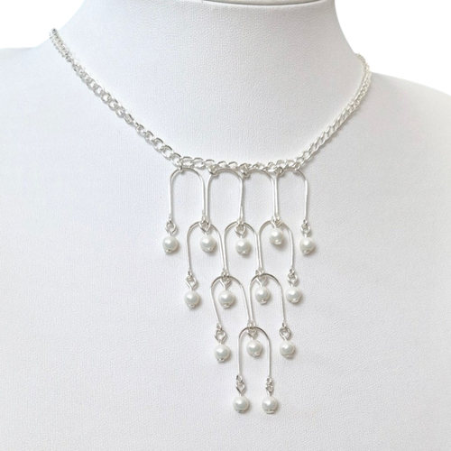 Yelena Necklace x4   White for jewellery making