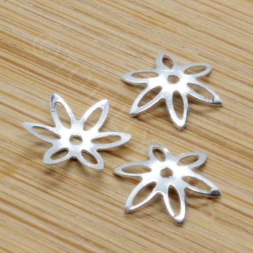 Sterling Silver - 6 Petal Cap 8mm 6pcs