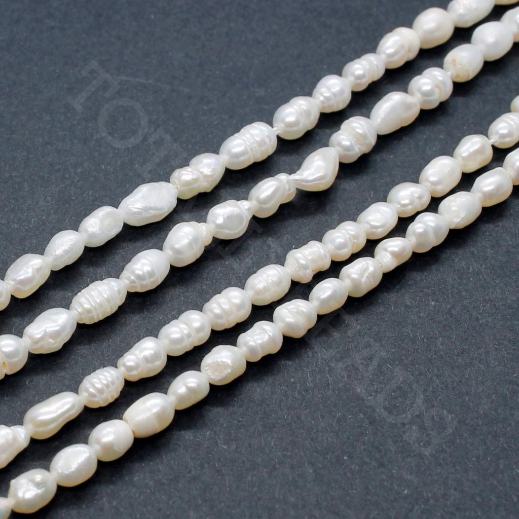 Freshwater Pearls Mm Rice White String