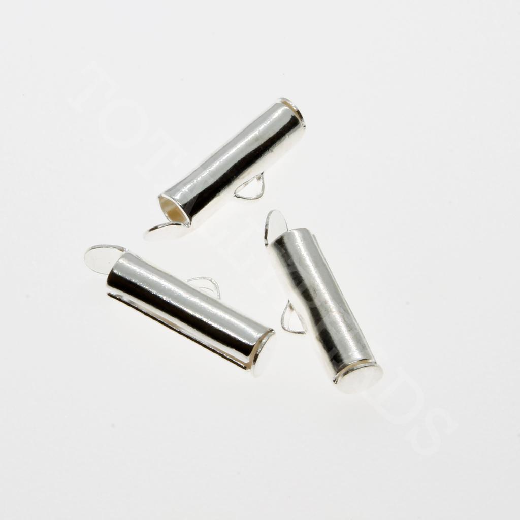 Slide Connector 14mm Silver Plated 12pcs