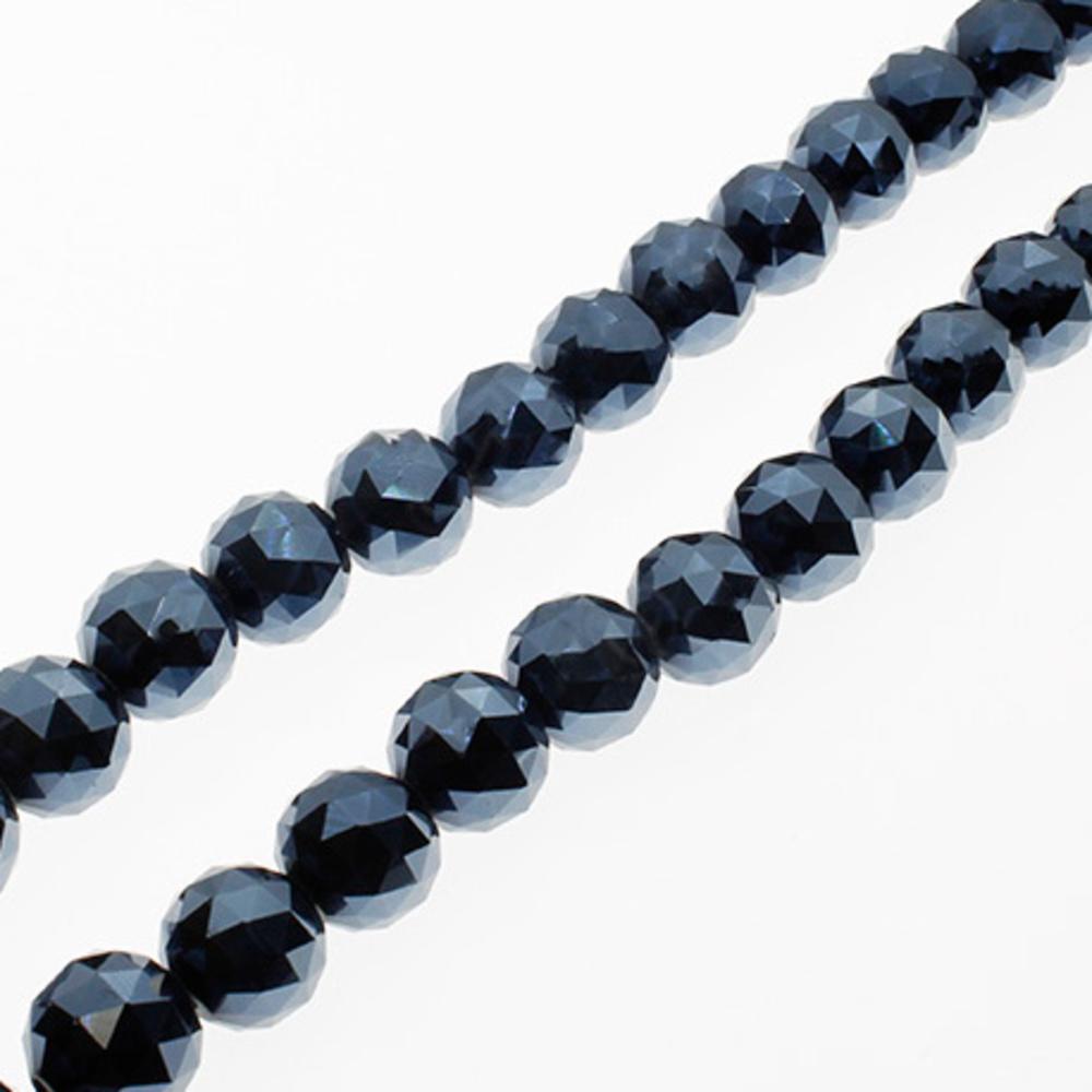 11mm Crystal Round Beads 25pcs - Hematite
