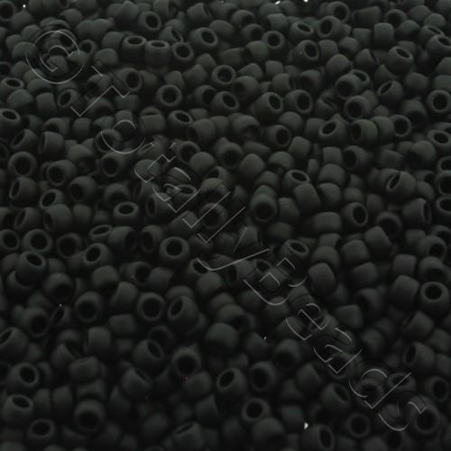 Toho Size 8 Seed Beads 10g - Opq Frost Jet Black