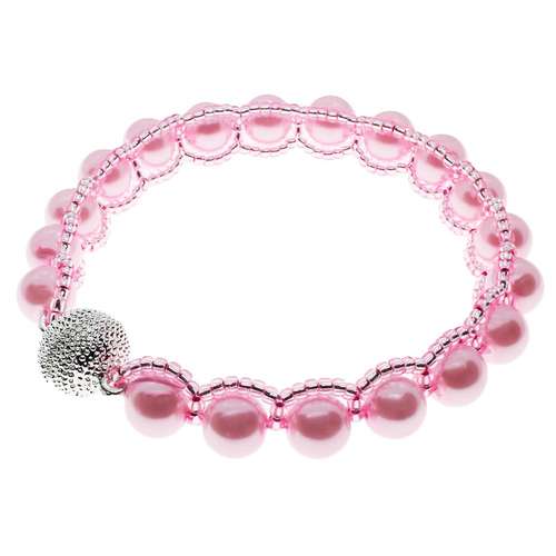 Elizabeth Bracelet light pink bracelet making kit — DIY set with beads and instructions for creating handmade jewelry